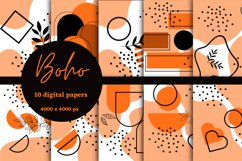 orange and black boho digital papers Product Image 1