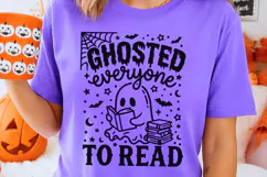 Ghosted Everyone To Read Svg, Ghost Reading Svg, Books Svg. Product Image 2