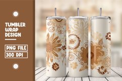 Seamless Flowers Pattern Tumbler Warp Design Product Image 1