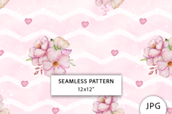 Pink Flowers Seamless Pattern, Digital Paper Product Image 1