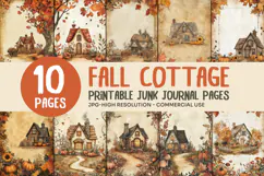 Rustic Autumn Cottage Junk Journal Pages Product Image 1