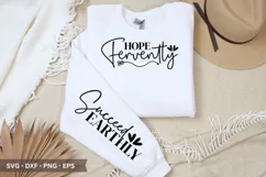 Hope Fervently SVG - Positivity Sleeve T shirt Design Product Image 1