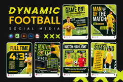 Dynamic Football Sport Social Media Template Product Image 1