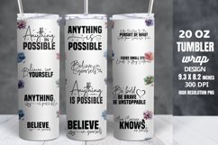 Motivational Quotes Tumbler Wrap Sublimation Product Image 1