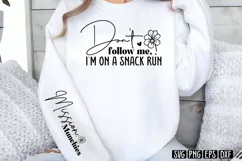 Don't follow me, I'm on a snack run Sleeve SVG PNG Product Image 1