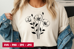 Wildflower Bloom T-Shirt Design Product Image 1