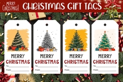Popcorn Christmas Tree Gift Tags, Christmas Tags Printable Product Image 1