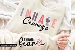 Inhale Counage- Sleeve Design, T-Shirt Design Product Image 1