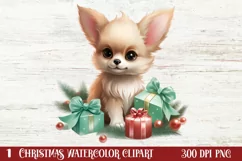 Christmas Baby Animals Clipart, Christmas Animal Safari Product Image 1