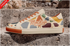 Sneaker On Concrete Step Product Image 1