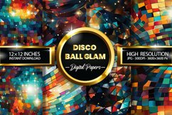 Disco Ball Glam Digital Papers - 04 Variations Product Image 1