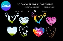 Valentine's Day CANVA Elements Frame Drag and Drop Your Des Product Image 1