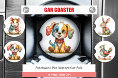Patchwork Pet Pals Car Coaster Product Image 1
