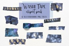 Moon Watercolor Washi Tapes Collection Product Image 1