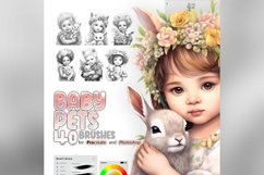 40 Procreate Baby Pets Stamp Brushes Product Image 1