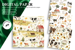 Farm Animal Background Cute Kids Room Pattern Wallpaper_20 Product Image 1