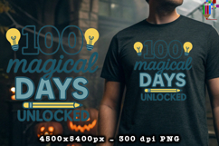 100 Magical Days Unlocked School Sublimation Design Product Image 2