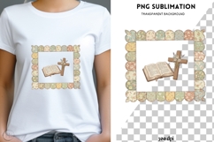 Thrifting religious patchwork png design for T-shirts Product Image 1
