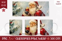 Santa Claus Mug Template, Cozy Winter Mug Sublimation Product Image 1
