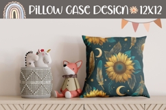 Cartoon Flowers Pillow Case, Celestial Pillow Design Product Image 1
