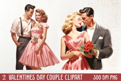 Valentines Day Couple Clipart, Valentines Clipart Product Image 1