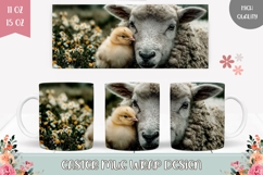 Easter Lamb Mug Design, Easter Chick Mug Sublimation Product Image 1