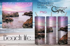 Beach life | Tropical Skinny Tumbler Sublimation design P2 Product Image 1