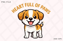 Heart Full of Paws Cute Dog Lover Shirt Design Product Image 1