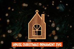 Christmas Ornament Building Cut File SVG,Houses Laser Cut Product Image 1