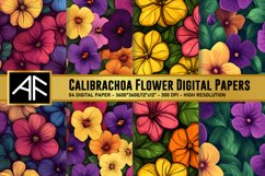 Calibrachoa Flower Digital Paper Patterns Product Image 1