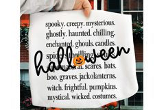 Halloween Words PNG SVG, Spooky Season SVG, Halloween SVG Product Image 2