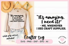 Crafter SVG - Me Whenever I See Craft Supplies SVG Product Image 1