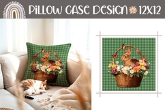 Easter Basket Pillow Case Design, Easter Bunny Pillow Product Image 1