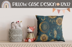 Cartoon Sunflower Pillow Case, Celestial Pillow Template Product Image 1