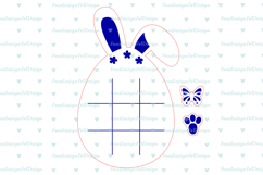 Kids Easter game, Tic tac toe svg laser cut Product Image 2