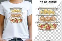 Kitchen Food Storage PNG | Vintage Glass Containers Clipart Product Image 1