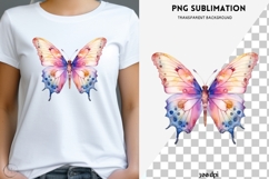 Watercolor butterfly png design for T-shirts Product Image 1