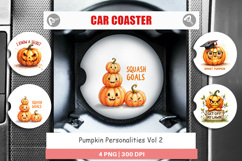Pumpkin Personalities Car Coaster Product Image 1