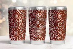 Tumbler laser svg| 20oz Tumbler Mexican Sugar Skull wrap Product Image 1