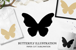 Butterfly silhouette template / butterfly paper cut Product Image 1