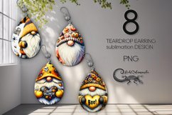 Halloween gnome | Teardrop earring sublimation designs Product Image 1