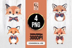 Patriotic Fox Clipart PNG Product Image 1