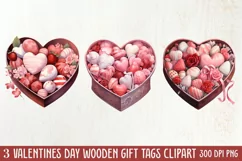 Valentines Day Dessert Clipart, Valentines Day PNG Product Image 1