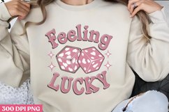 Feeling lucky PNG,Retro Valentine PNG Product Image 1