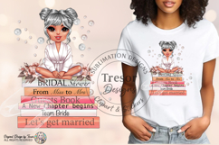 Bride Chibi PNG White Robe Bridal Shower Clipart Silver Hair Product Image 3