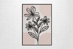 Abstract Daisy Outline Floral Embroidery Design Product Image 1