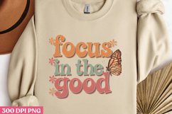 Focus on the Good PNG, Retro Positive Sublimation PNG Product Image 2