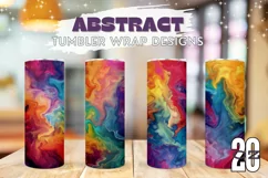 Neon Tumbler Sublimation, Fluid Art Tumbler Wrap Design Product Image 1