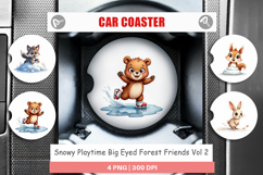 Snowy Playtime Forest Car Coaster Product Image 1