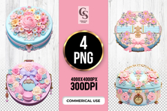 Vintage Floral Jewelry Box Clipart Sublimation PNG Product Image 1